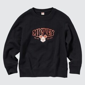 UNIQLO Black Mickey Mouse Crewneck
